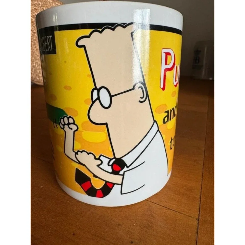 Vintage Dilbert Scott Adam’s Comics Mug “e-male Pumped and Ready to Send”
